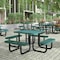 Flash Furniture Square Picnic Table, Green, Metal, 79.75 in L SLF-EMS46-H60L-GN-GG - alternate 1